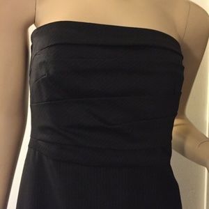 DKNY Black Strapless Dress Pinstripe Size 6 NEW